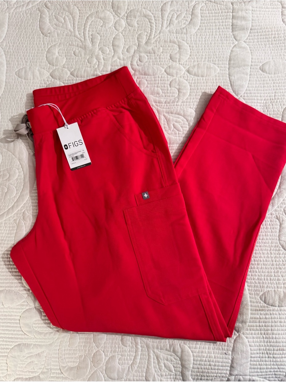 FIGS Yola Yoga Scrub Pants Winning Red Women’s XL